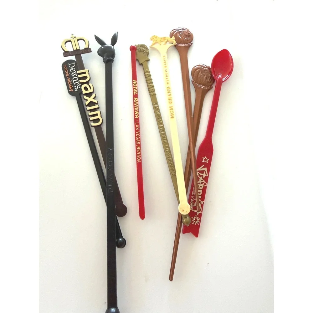 Las Vegas Casino Swizzle Sticks Playboy Maxim Caesars MGM Stardust Lot 8 VTG